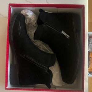 Kelly & Katie Flat Black Ankle Booties